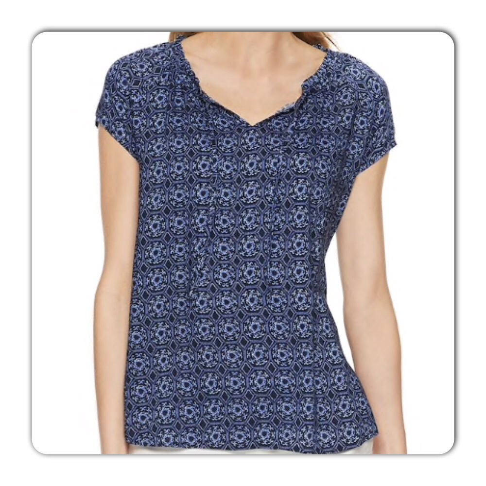 Croft & Barrow Ruffle Neck Top